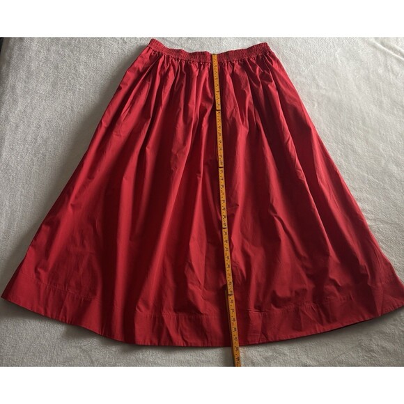Anthropologie Maeve Pull-On Circle Skirt Sz Lg Red - Picture 4 of 10